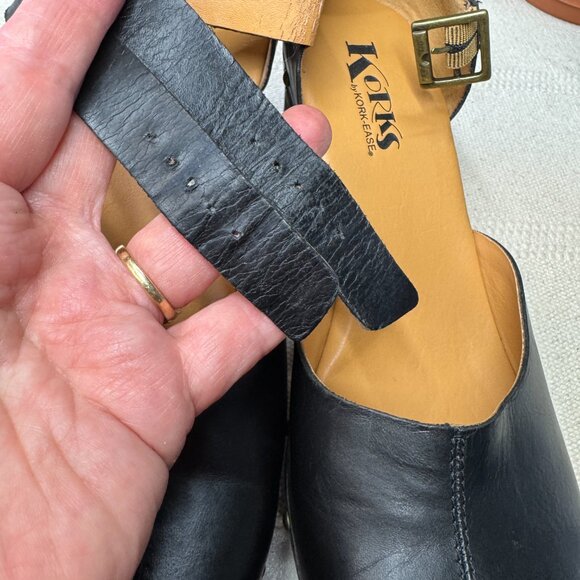 Korks by Kork Ease Women's Size 11 Boho Platform Black Leather - Picture 6 of 8